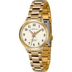Relógio analógico feminino Lince LRGH034L B2KX dourado pequeno - comprar online