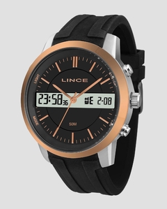 Relógio anadigi masculino Lince MAP4491S Pulseira de silicone