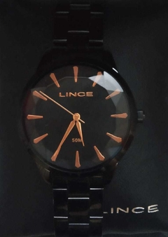 Relógio Lince feminino LRN4563L P1PX analógico preto com laranja na internet