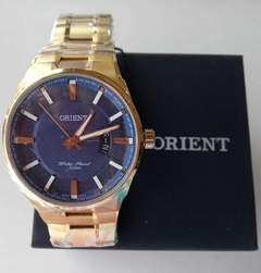 Imagem do Relógio Orient masculino MGSS1175 D1EX dourado e azul