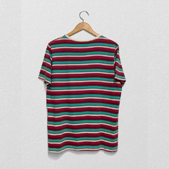 Camiseta Slim - Listrado³ - Vinho/OPSPS/Verde/Turquesa - comprar online