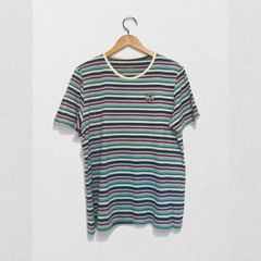 Camiseta Slim - Listrado⁴ - Lilás/Vinho/Verde/Turquesa