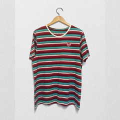 Camiseta Slim - Listrado³ - Vinho/OPSPS/Verde/Turquesa
