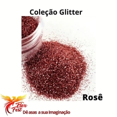 gliter para decoração rose