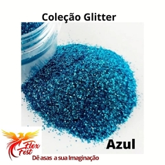 gliter para decoração azul