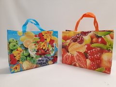 ART. U22007 - BOLSA PVC MANIJA CORTA FRUTAS /VERDURAS 40 X 30 X 13 CM - BULTO X 600 U