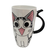 CANECA 3D GATINHO ESTICADINHO FOFINHO FELIZ ALÇA PRETA