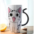 CANECA 3D GATINHO ESTICADINHO FOFINHO FELIZ ALÇA PRETA - comprar online