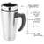 Caneca Copo Profissao Termico Inox Tampa Linha Premium 450ml