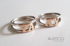 C2014 (Par) Anillos con Letra