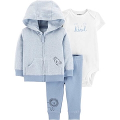 CARTER'S SET TRES PIEZAS CAMPERA JOGGING LIVIANA - RECIEN NACIDO / 12 MESES