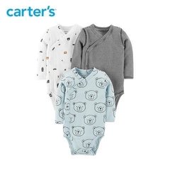 CARTER'S SET BODYS M/L TRES PIEZAS BEBE - 9 / 18 MESES