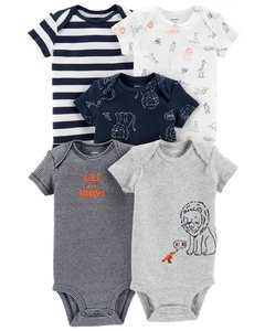 CARTER'S SET 5 BODYS M/C LEON- 24 MESES