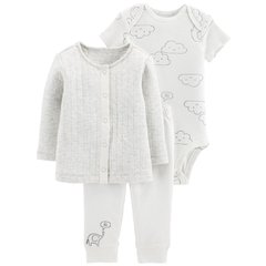 CARTER'S SET TRES PIEZAS CARDIGAN NEUTRAL - 6 MESES