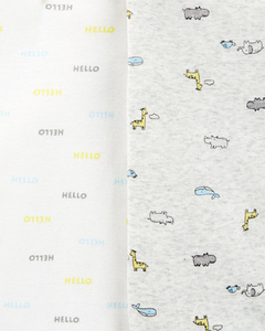 Carter´S Pack 4 Bodies Manga Larga Hello / RECIÉN NACIDO - 3 MESES - comprar online