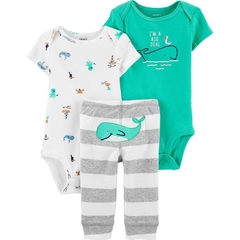 SET TRES PIEZAS BALLENA CARTER'S / 12 MESES - comprar online