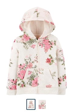 Oshkosh Campera Capucha Floral - 12 MESES