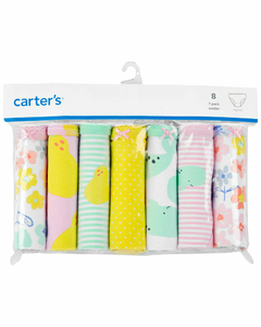 Carter's - Pack de 7 Bombachas de algodón Girls - Stretch cotton T. 2/3 - comprar online