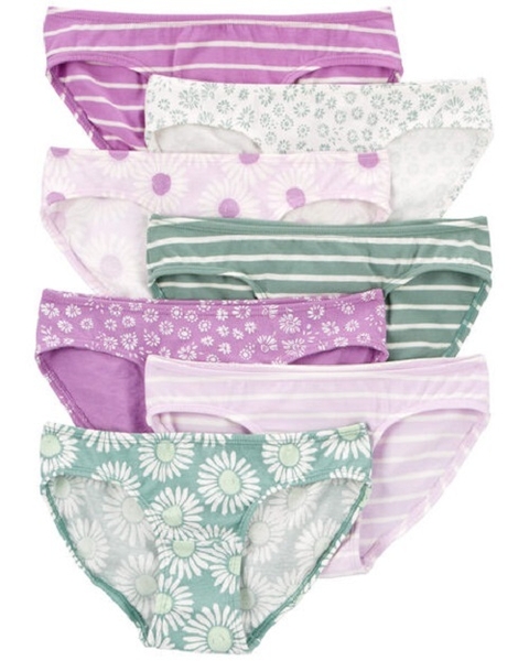 Carter's - Pack de 7 Bombachas de algodón con estampados - Stretch cotton T. 6/6X