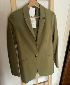 Blazer Sastrero Verde Militar con forrería al tono - VUJADE