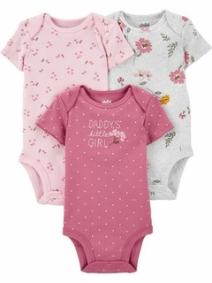 CARTER'S SET 3 BODYS M/C - 3 MESES