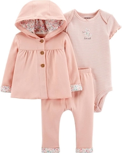 CARTER'S SET TRES PIEZAS CARDIGAN - PREMATURO