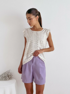 Blusa Broderie Con Volados