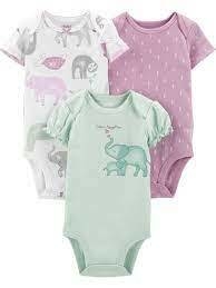 CARTER'S SET 3 BODYS M/C - 6 MESES