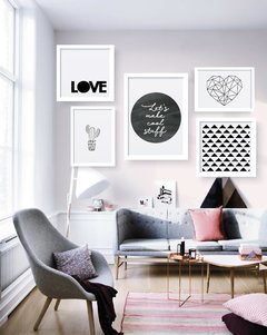 Kit de quadros - Love Black and white na internet