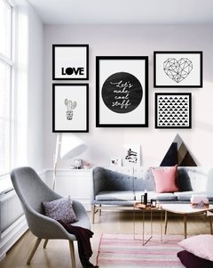 Kit de quadros - Love Black and white - comprar online