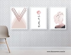 Trio de quadros - Amor e Borboletas - comprar online