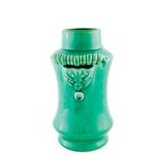 Vaso em Cerâmica Esmaltada com Pintura Verde Estonada - comprar online