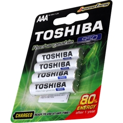Pilha Recarregável Toshiba Aaa 950mAh Palito com 4 Unidades Prontas pro Uso RTU na internet