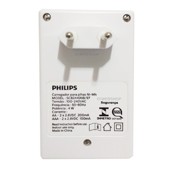 Carregador de Pilhas Philips AA AAA SCB2440NB Desligamento Automático Led Bivolt Inmetro - comprar online