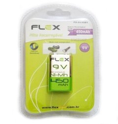 Bateria Recarregavel 9v 450mah Flex Fx-9v/450 Microfone