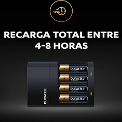 Imagem do Carregador de Pilhas Duracell com 4 Pilhas Aa Recarregáveis 2500mAh CEF14BR4 Bivolt Preto