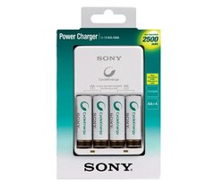 Carregador Sony Com 4 Pilhas Aa 2500 Recarregaveis BCG-34HH4GN