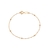 Pulseira Feminina Formada A Ouro Com Bolas Med 18Cm Rommanel