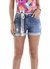 Shorts Jeans Curto Feminino Sawary Com cinto Heart 262602 - comprar online