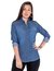 Camisa Jeans Feminina Lisa Manga Longa Revanche Azul Áustria