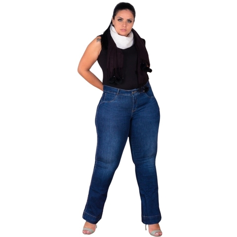Calça Jeans Feminina Skinny Midi Plus Size - Marshoes