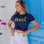 Camiseta Feminina Revanche Básica Baby Look BRASIL AZUL