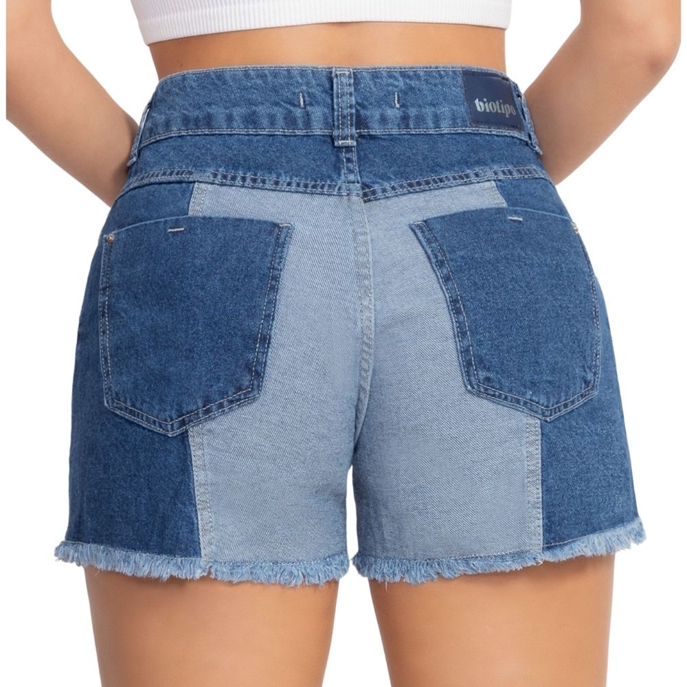 SHORTS BIOTIPO JEANS FEMININO MOM DENIN BLOCK REF.28373