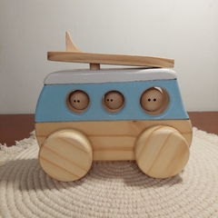 Vehiculo Combi mini van con tabla de surf - Juguetes Corazón