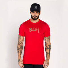 T-Shirt Slim Glitter Vermelha