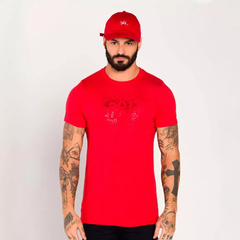 T-Shirt Slim Follow The Stars Vermelha
