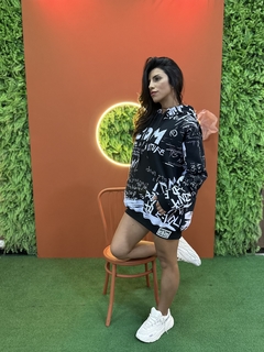 Blusa Moletom CDM Word Black - comprar online
