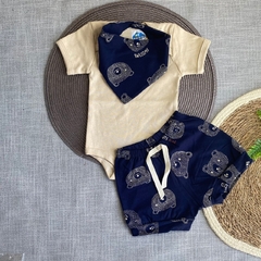 Conjunto Trio Bandana Masculino - Pingo de Luz Moda Bebê 