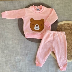 Roupa De Bebê De Plush Para O Frio Quentinho Conjunto Moletom Infantil Bordado na internet