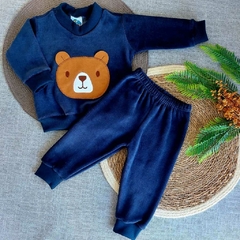 Roupa De Bebê De Plush Para O Frio Quentinho Conjunto Moletom Infantil Bordado - Pingo de Luz Moda Bebê 